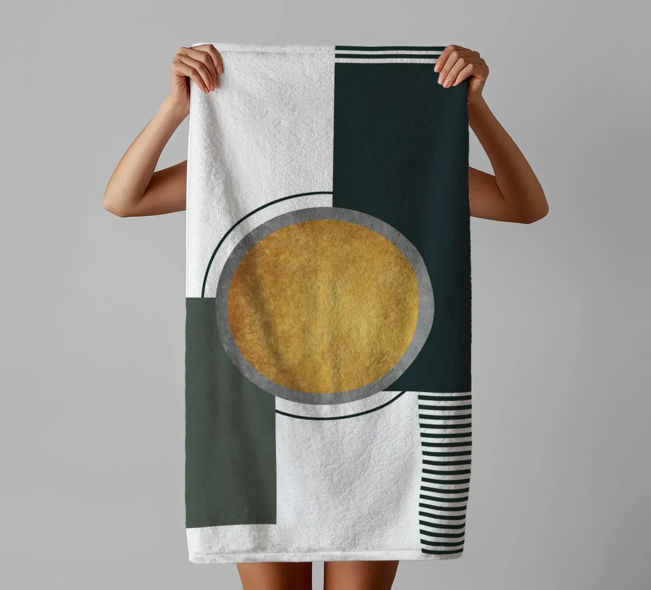 abstract geometric moon asciugamano da bagno da vintageshop