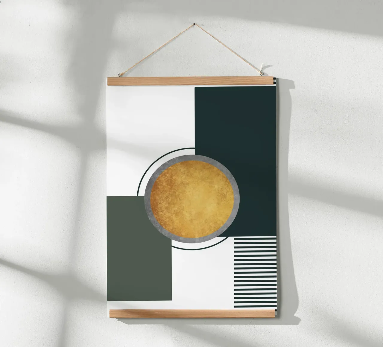 abstract geometric moon carta hahnemühle da vintageshop