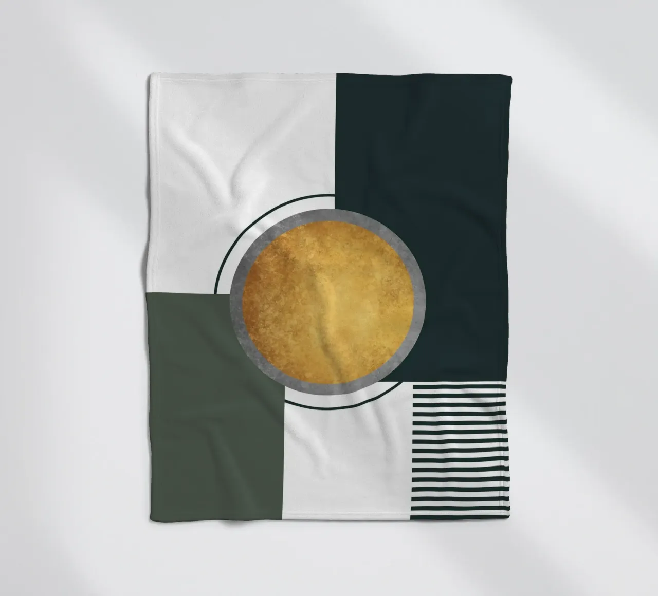 abstract geometric moon coperta in pile da vintageshop