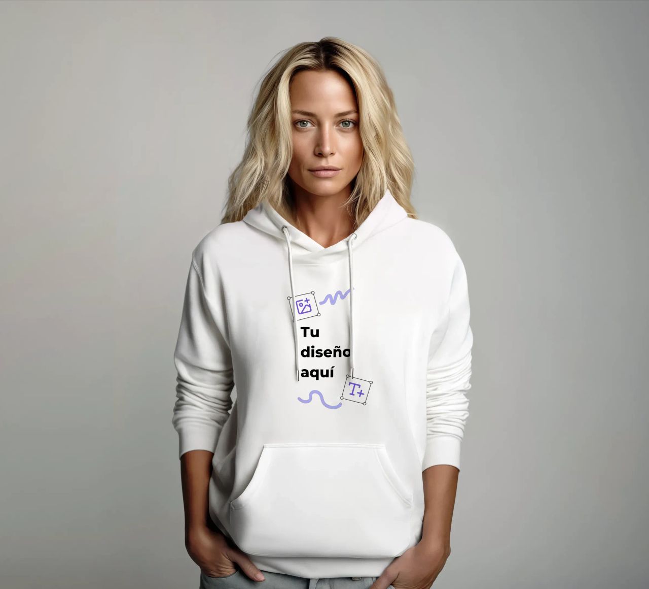 Tu diseño aquí sudadera con capucha de JUNIQE
