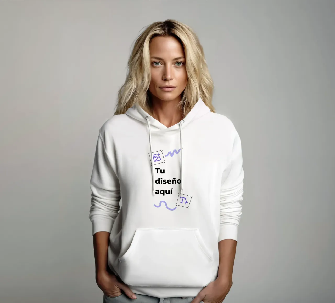 Tu diseño aquí hoodie by JUNIQE