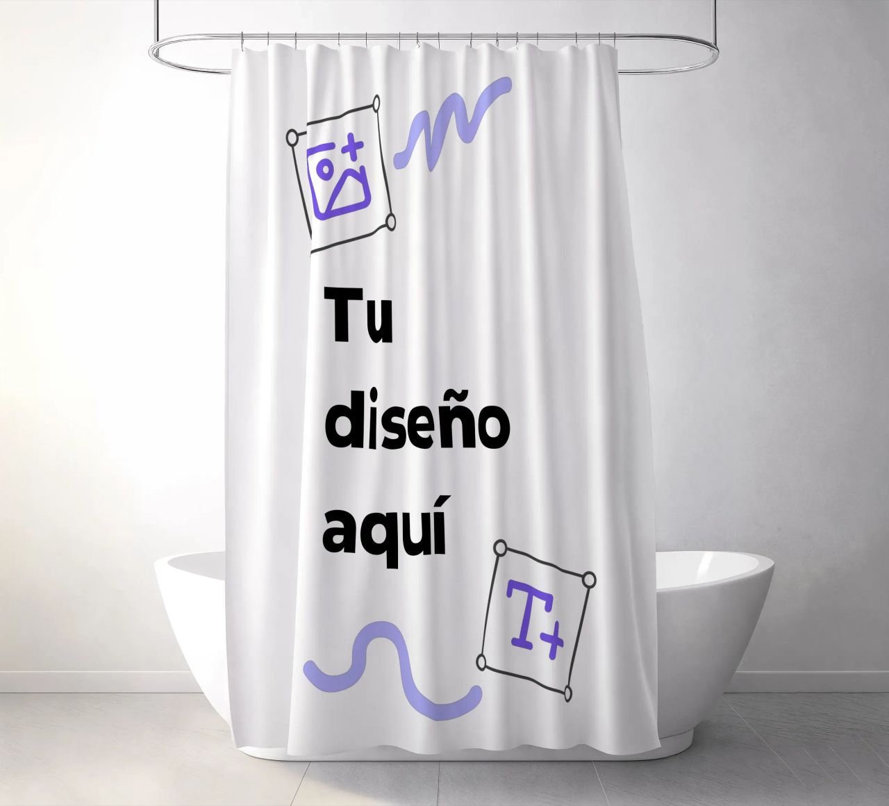 Tu diseño aquí cortina de baño de JUNIQE