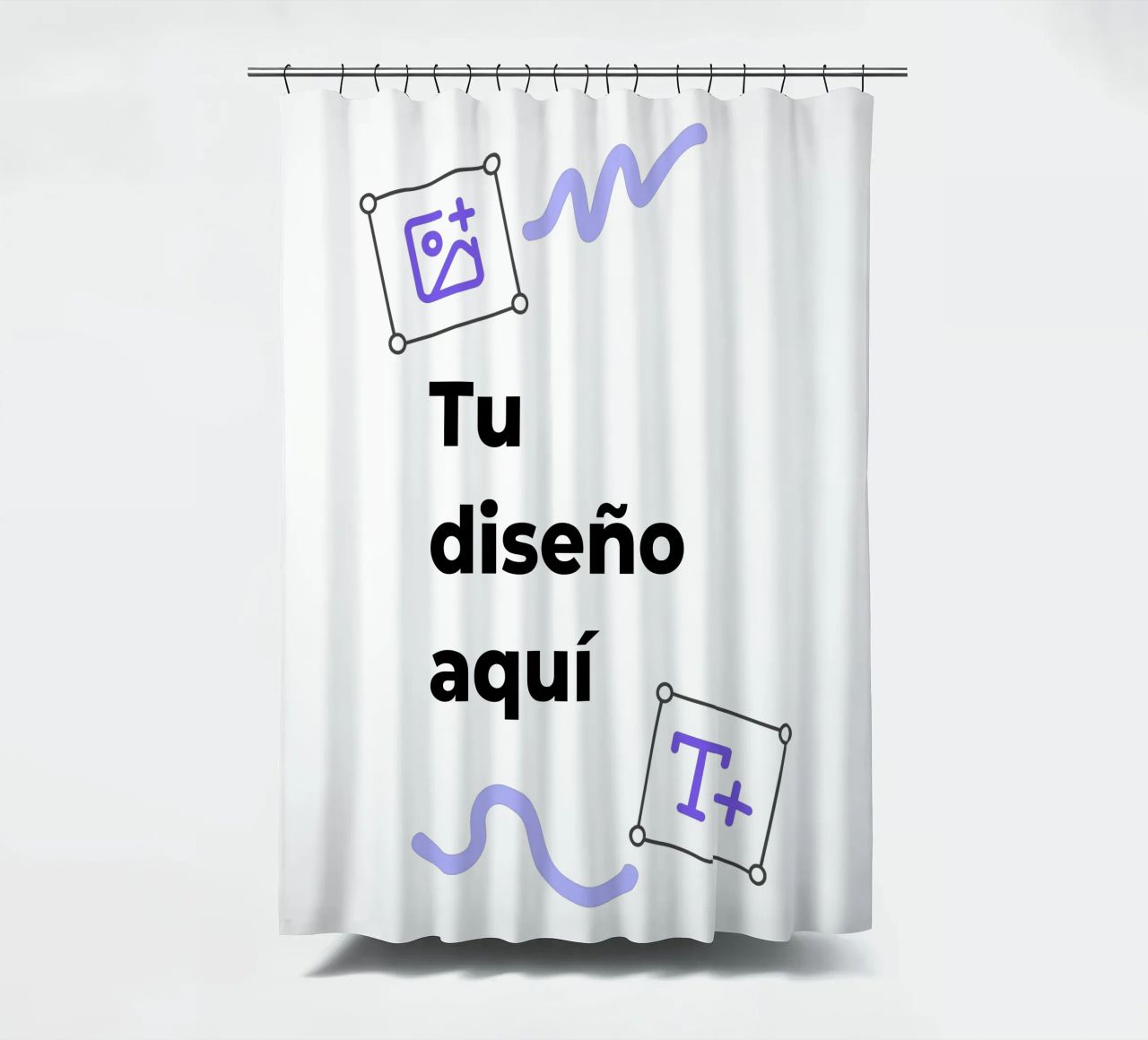Tu diseño aquí cortina de baño de JUNIQE