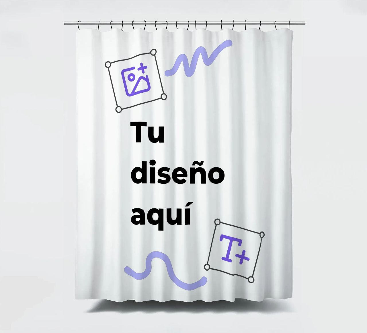 Tu diseño aquí cortina de baño de JUNIQE