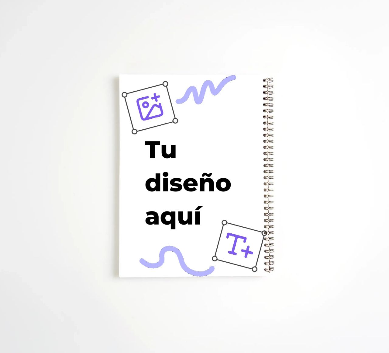 Tu diseño aquí cuaderno de espiral de JUNIQE