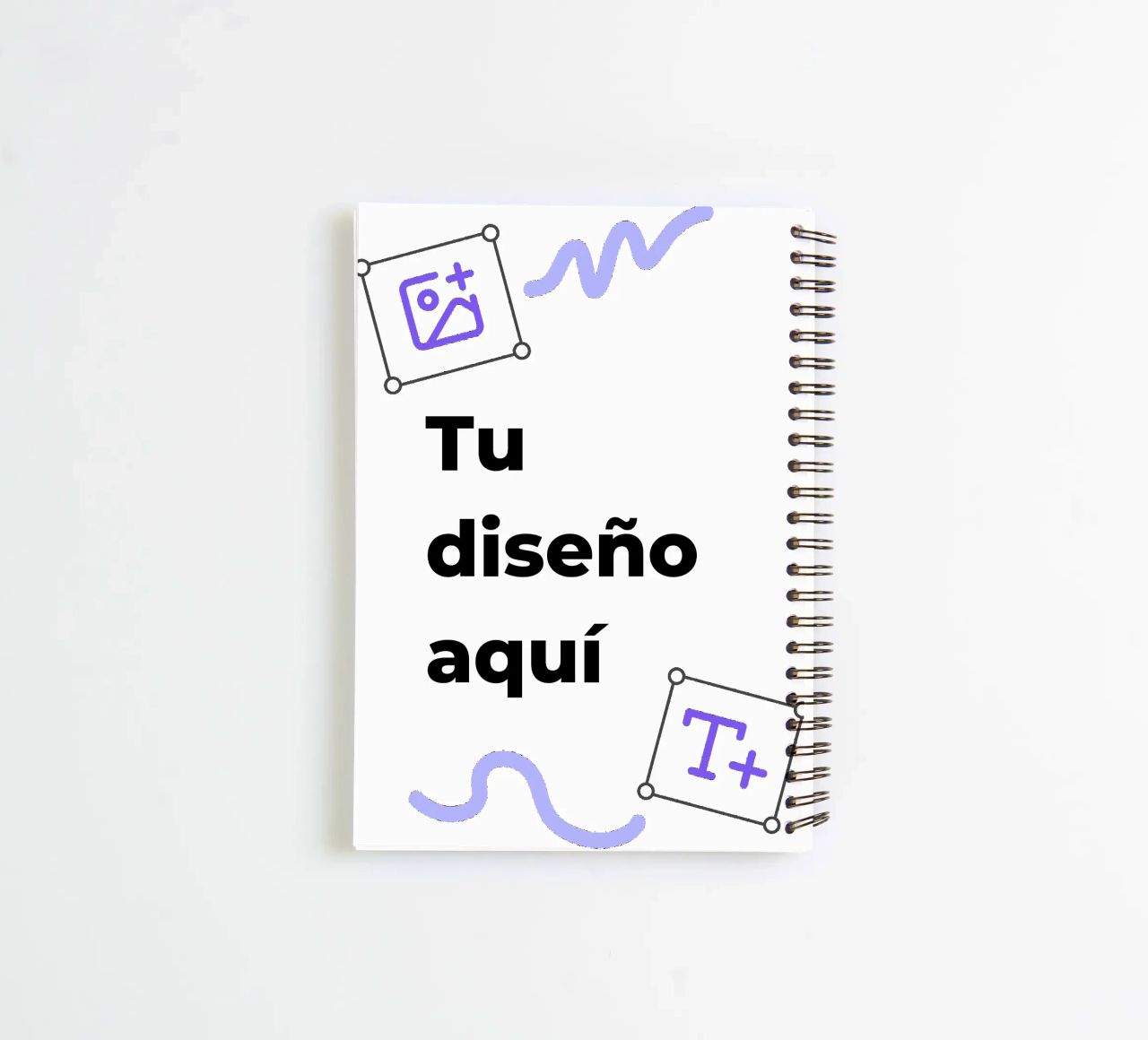 Tu diseño aquí cuaderno de espiral de JUNIQE