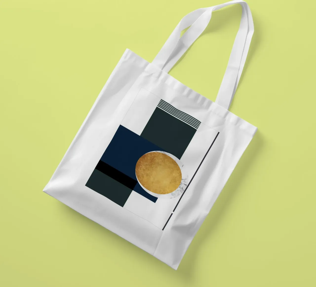 abstract geometric moon x borsa in juta da vintageshop