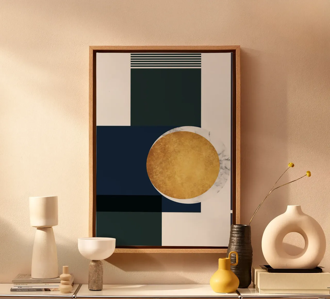 abstract geometric moon x tela da vintageshop