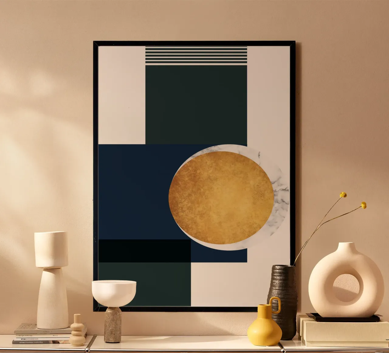 abstract geometric moon x carta hahnemühle da vintageshop