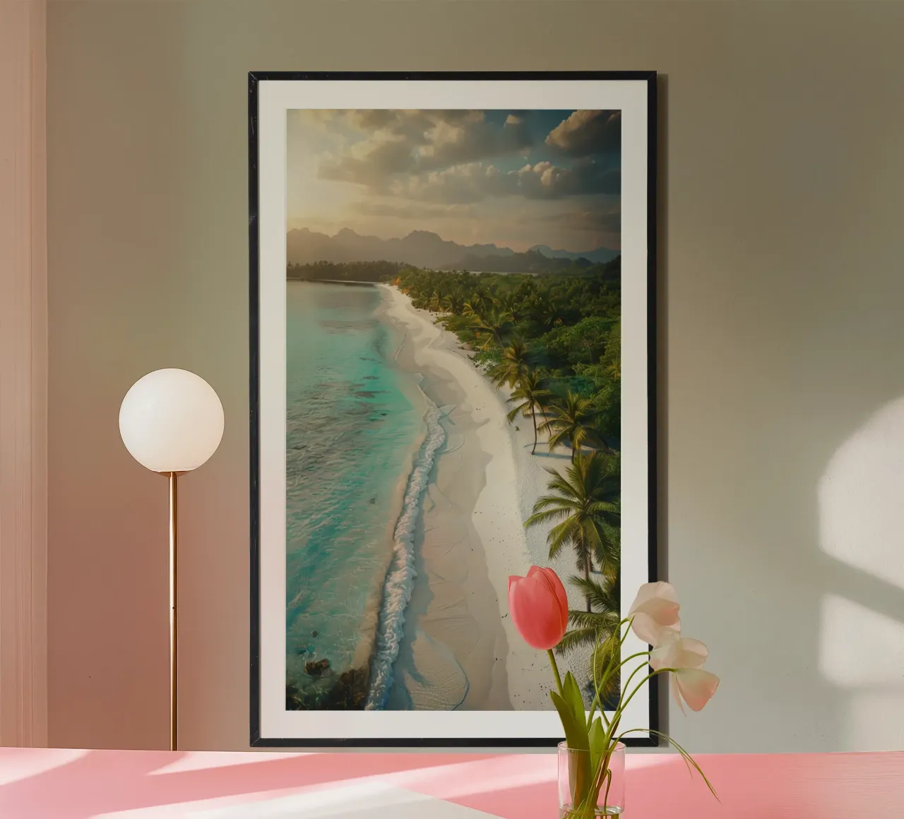 Thailand Paradise poster with aluminum frame by Wanderlust Vibes