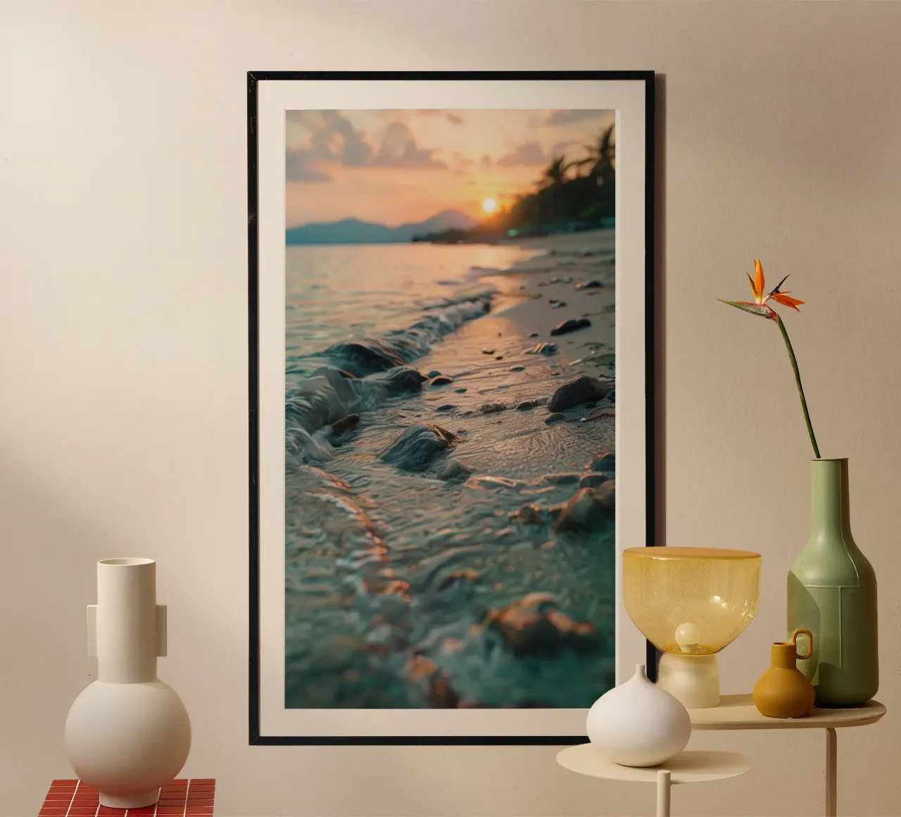 Thailand Paradise poster with plastic frame by Wanderlust Vibes