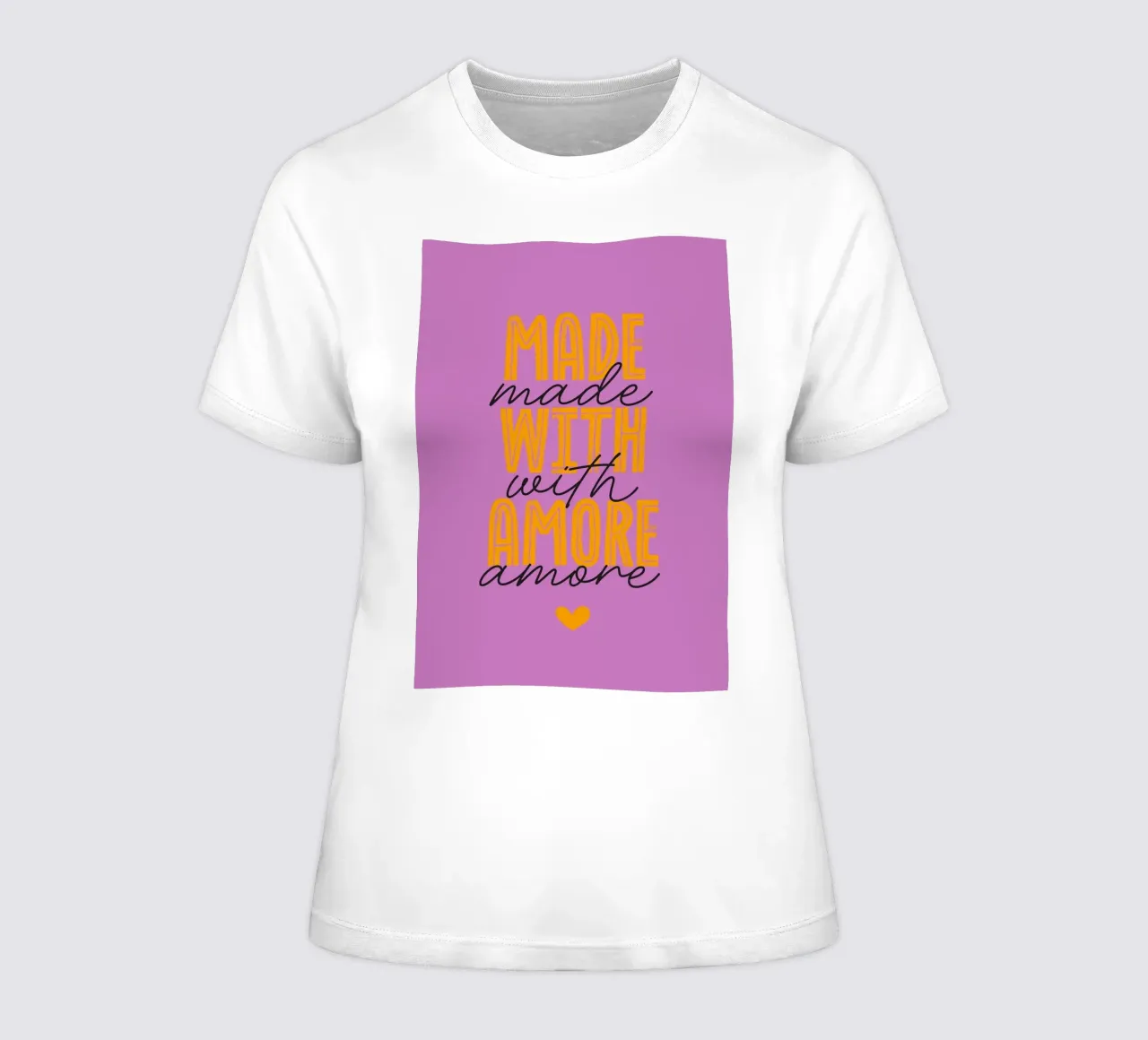 Made with amore t-shirt da donna da Fraysein Design