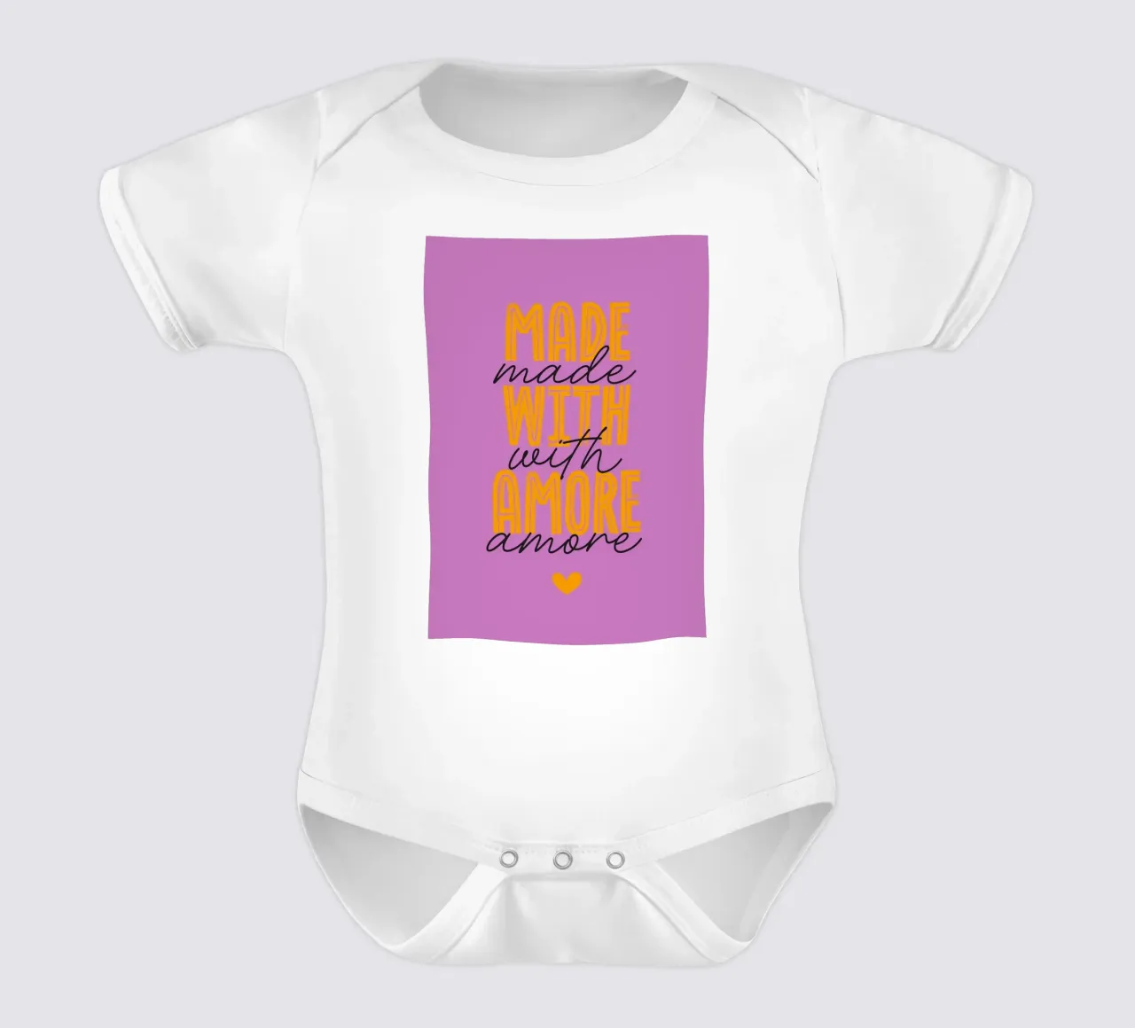 Made with amore body neonato maniche corte da Fraysein Design