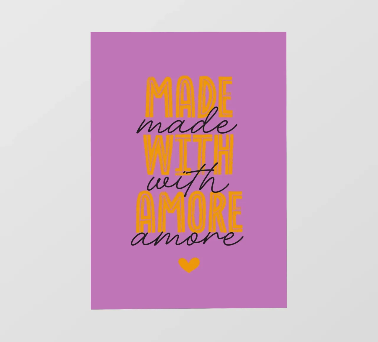 Made with amore telo in pvc da Fraysein Design