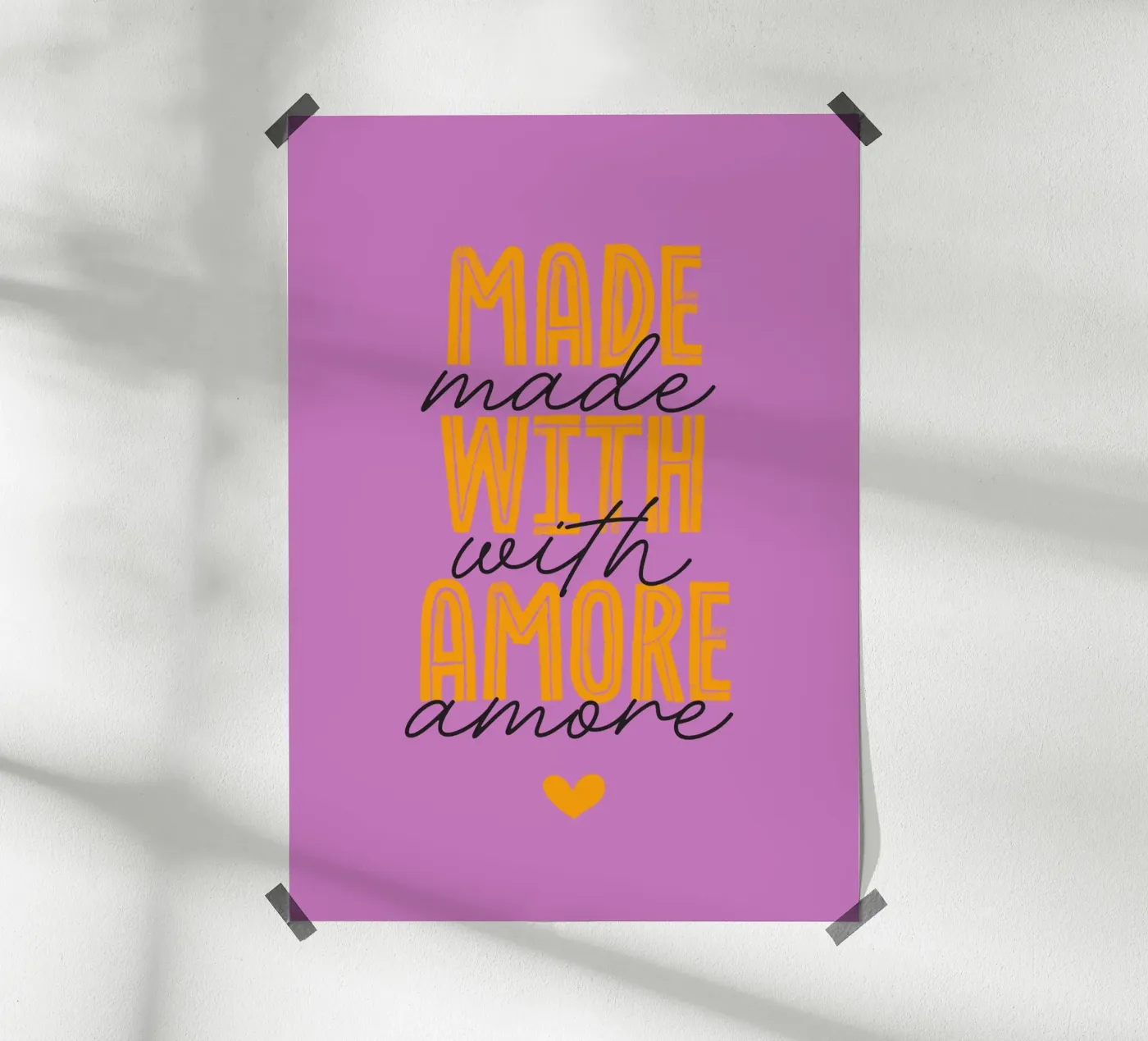 Made with amore poster da Fraysein Design