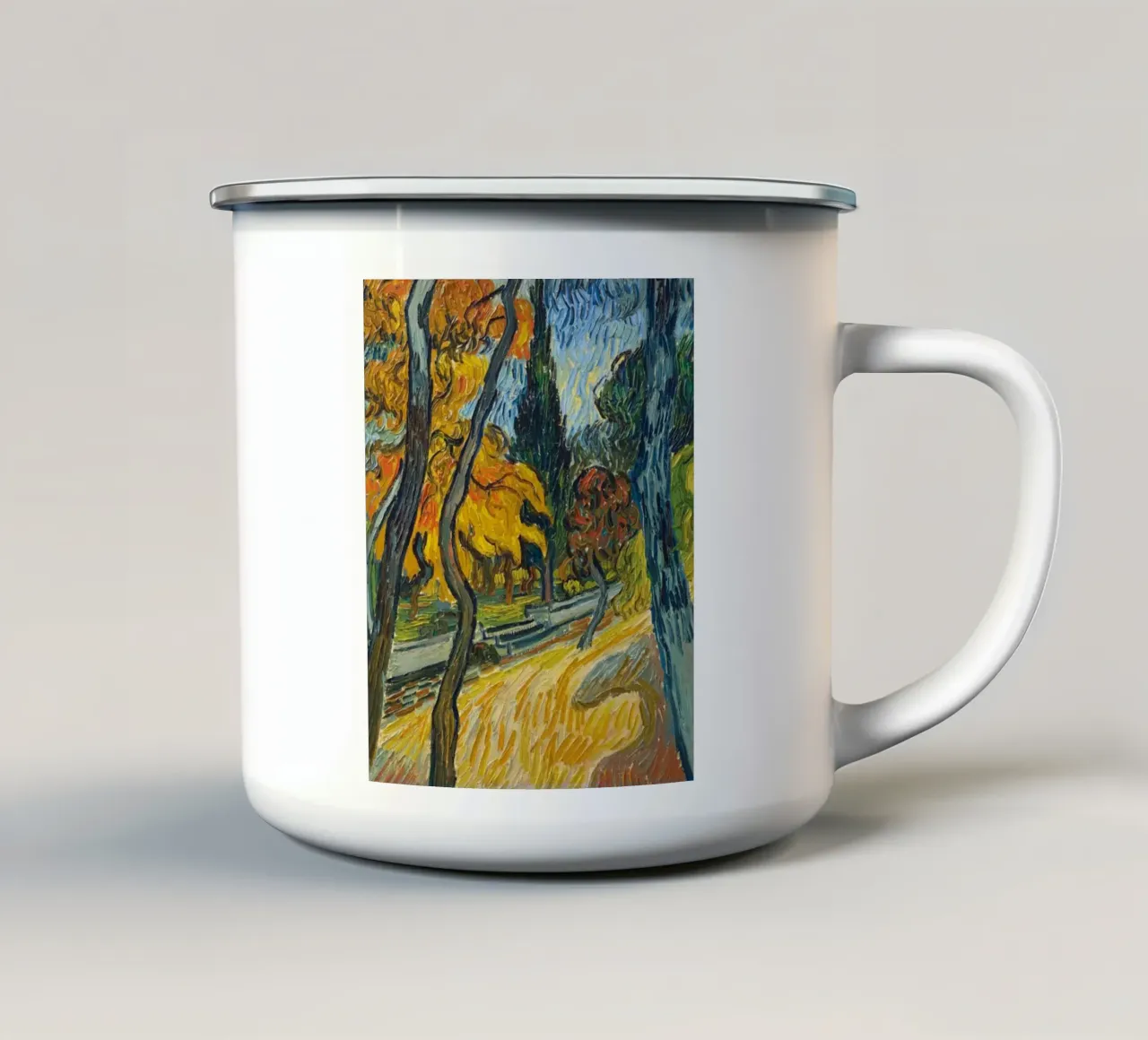 paesaggio naturale autunnale tazza in smalto da cloud shop