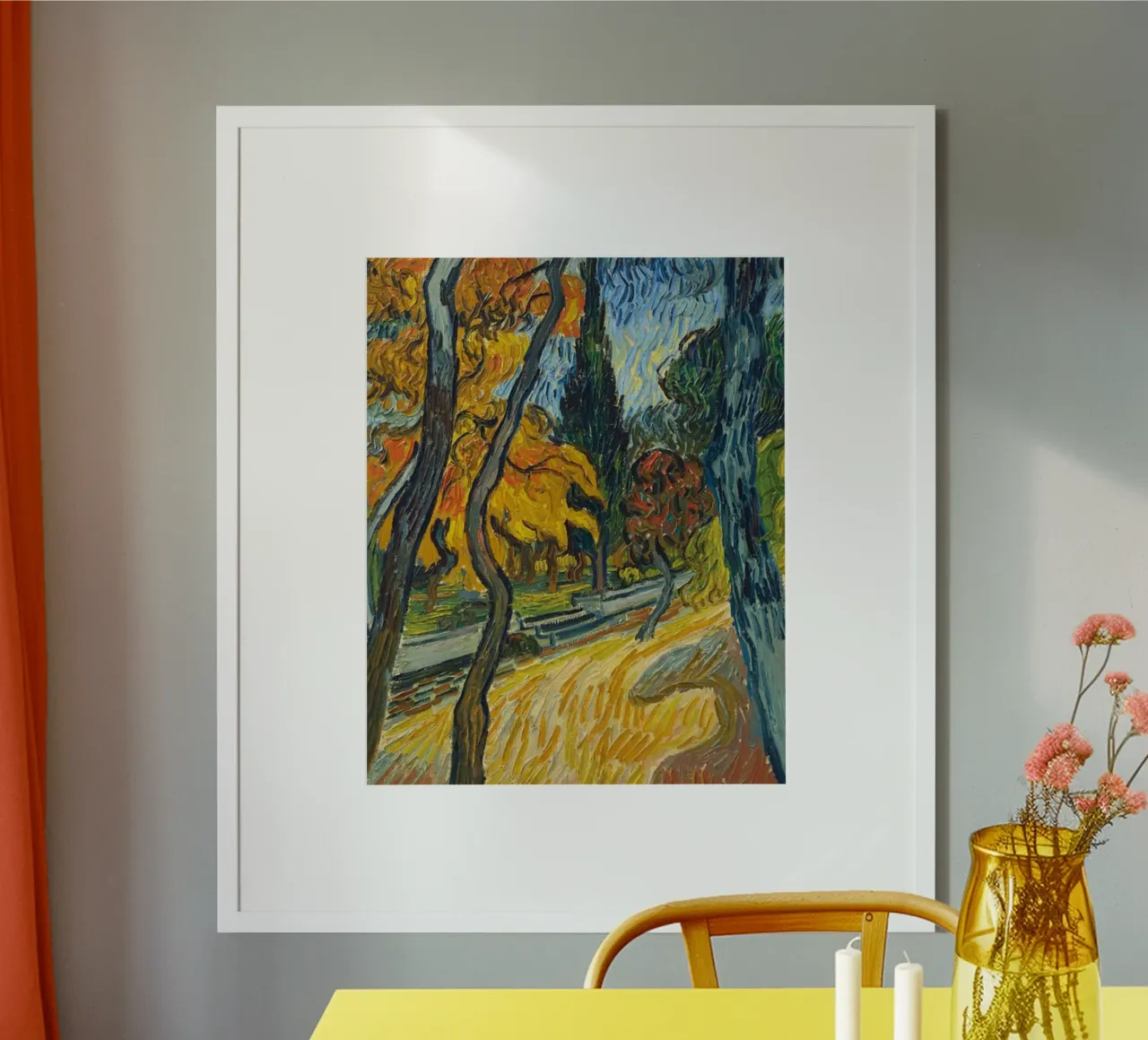paesaggio naturale autunnale poster con telaio in alluminio da cloud shop