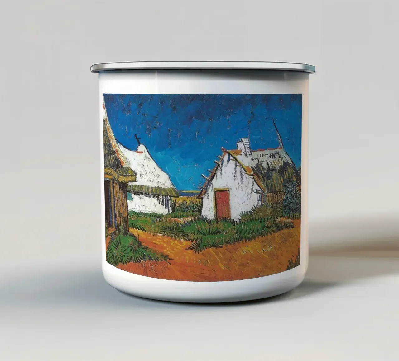 tetto di paglia della capanna tazza in smalto da cloud shop
