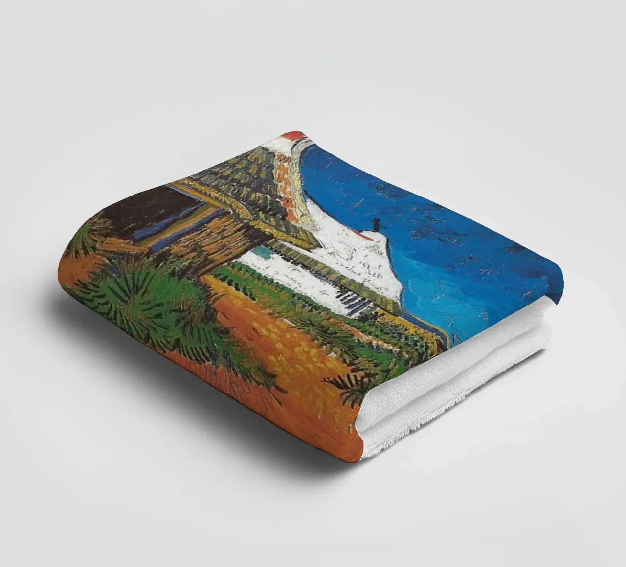 thatched roof of the hut towel by cloud shop