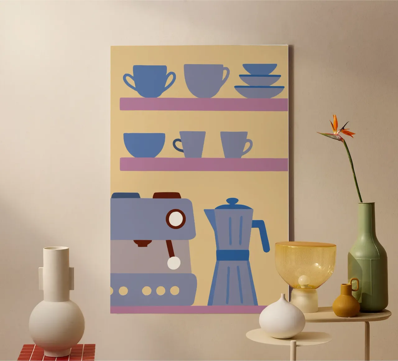 Accordo sul caffè tela con Cornice a cassetta da TRENDY POSTER SHOP