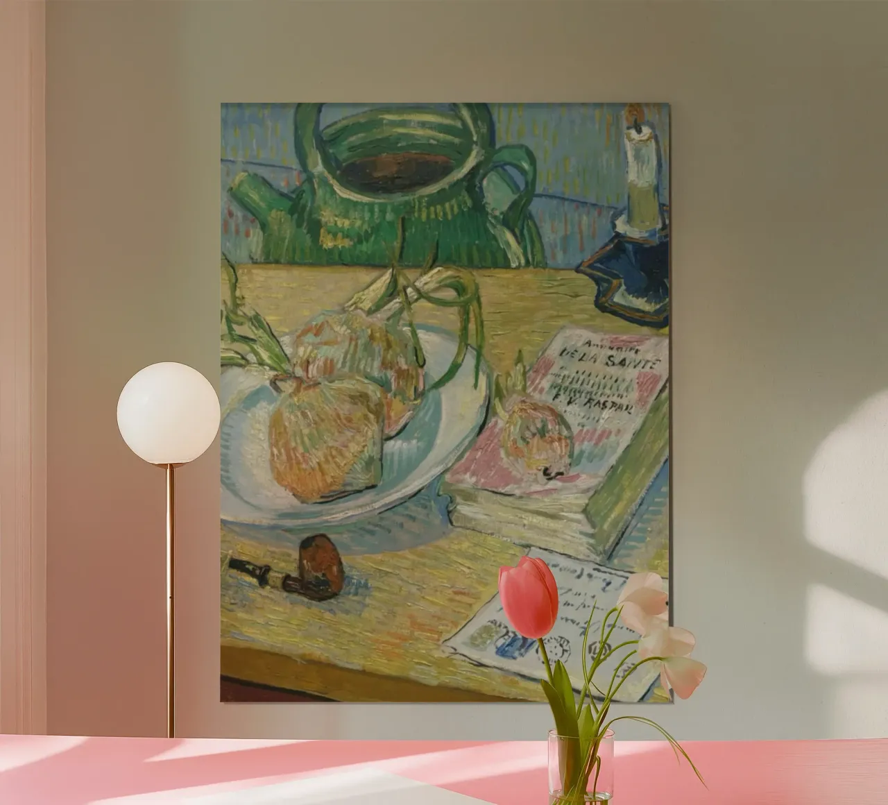libri e cipolle sul tavolo poster da cloud shop