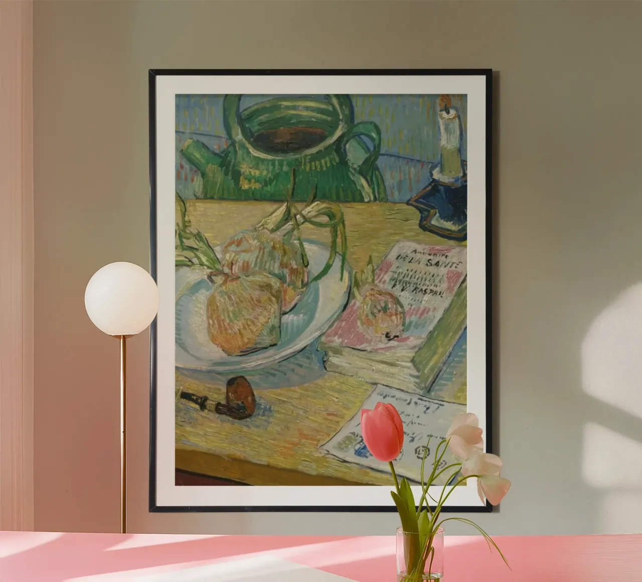 libri e cipolle sul tavolo poster da cloud shop