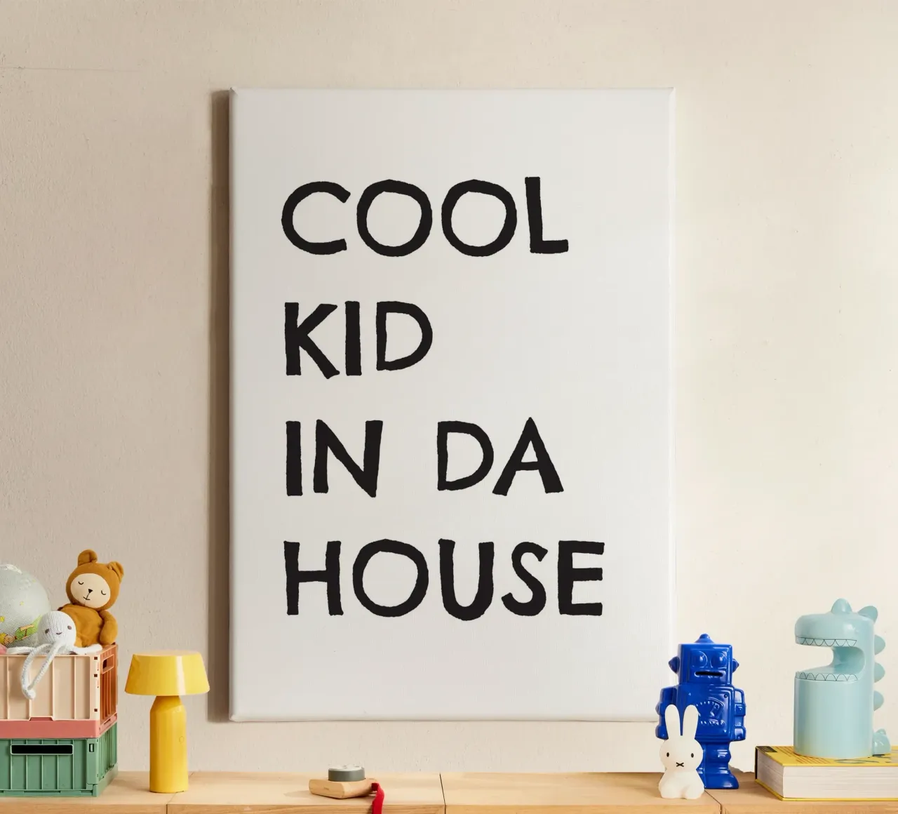 Cool kid in da house canvas met Baklijst van Fraysein Design