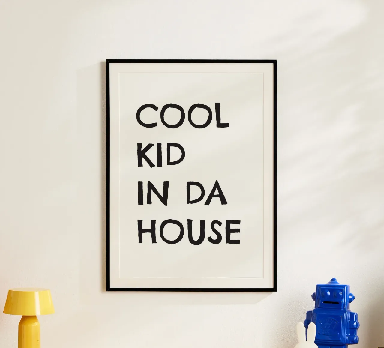Cool kid in da house poster con telaio in alluminio da Fraysein Design