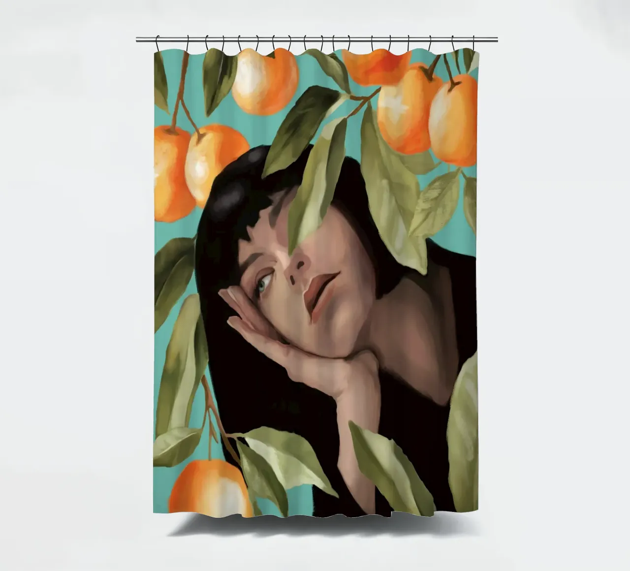 Tangerine Dream shower curtain by Nadjaa