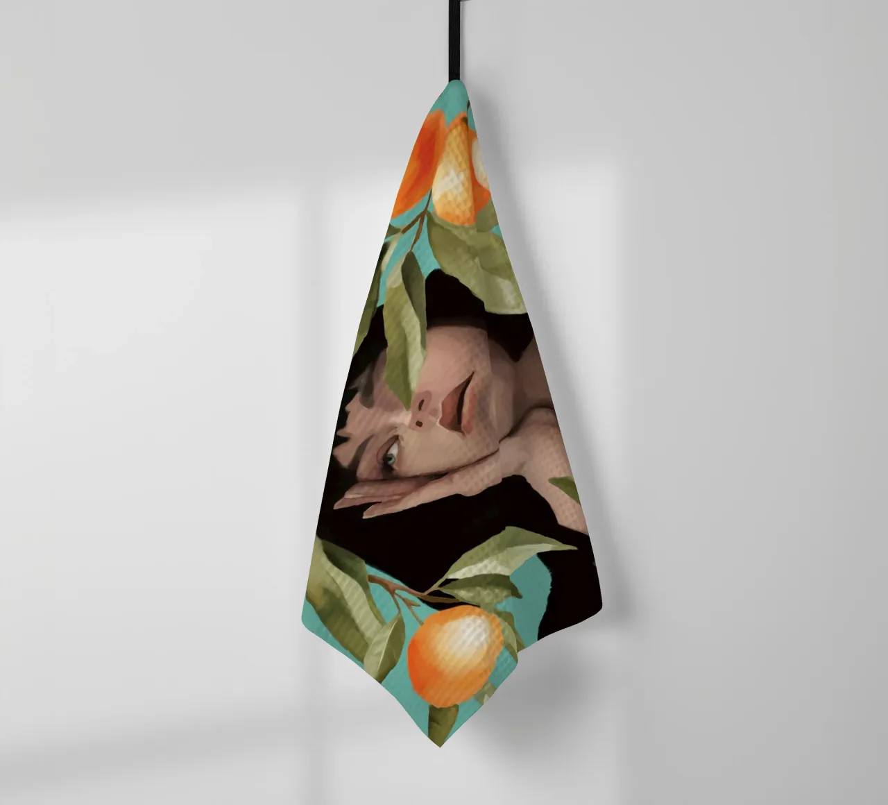 Tangerine Dream tea towel by Nadjaa