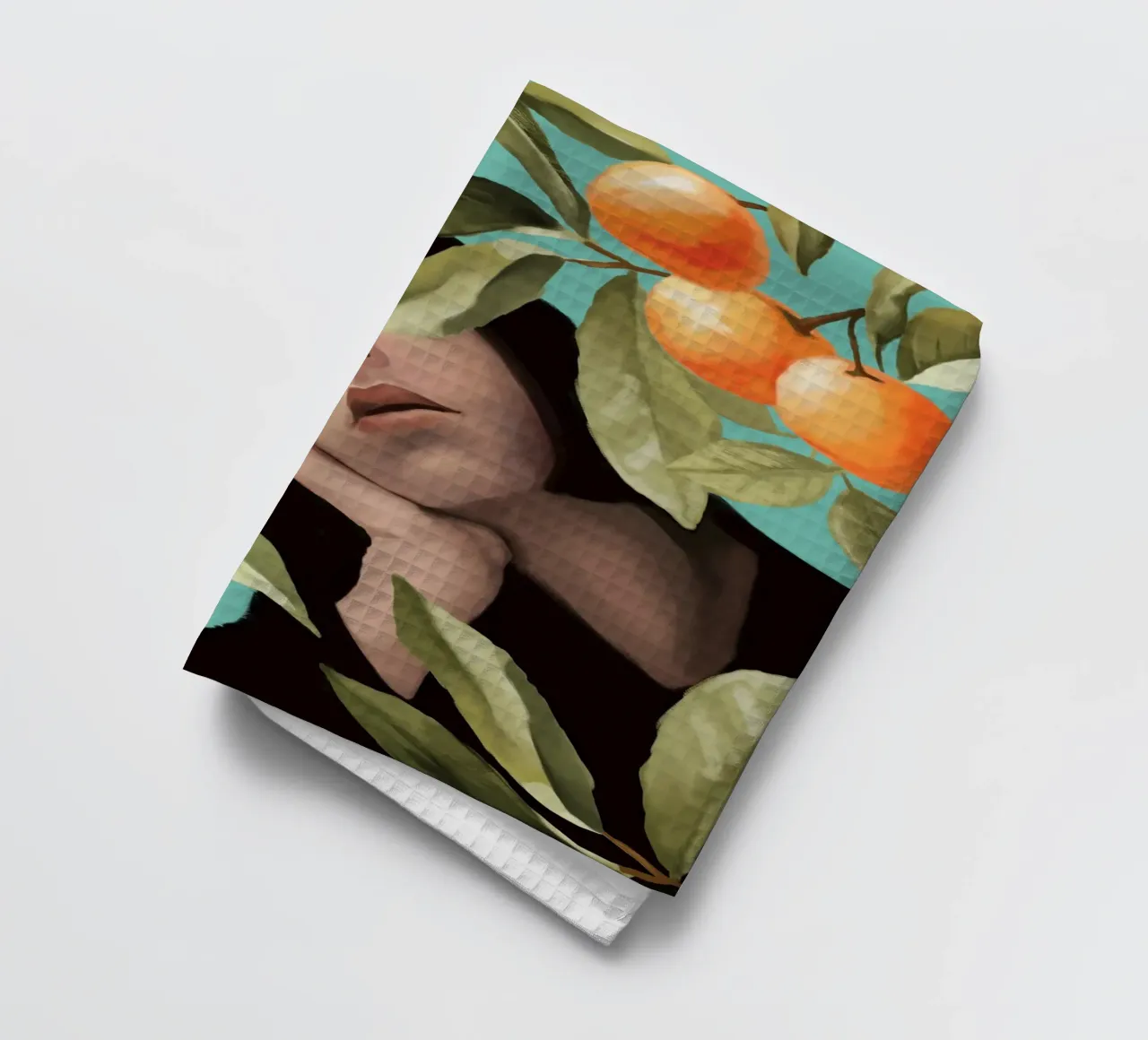 Tangerine Dream tea towel by Nadjaa