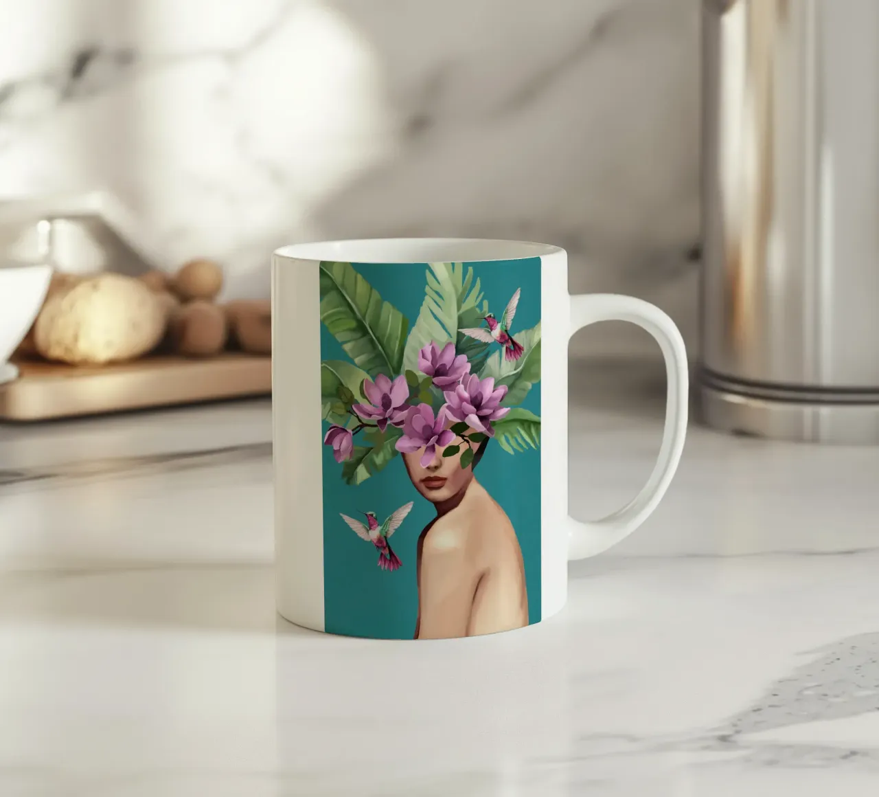 Hummingbird Whispers tazza in ceramica da Nadjaa