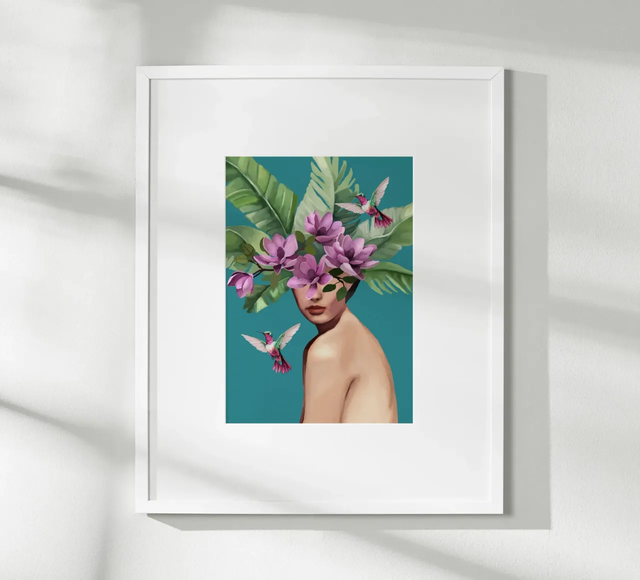 Hummingbird Whispers poster con telaio in plastica da Nadjaa