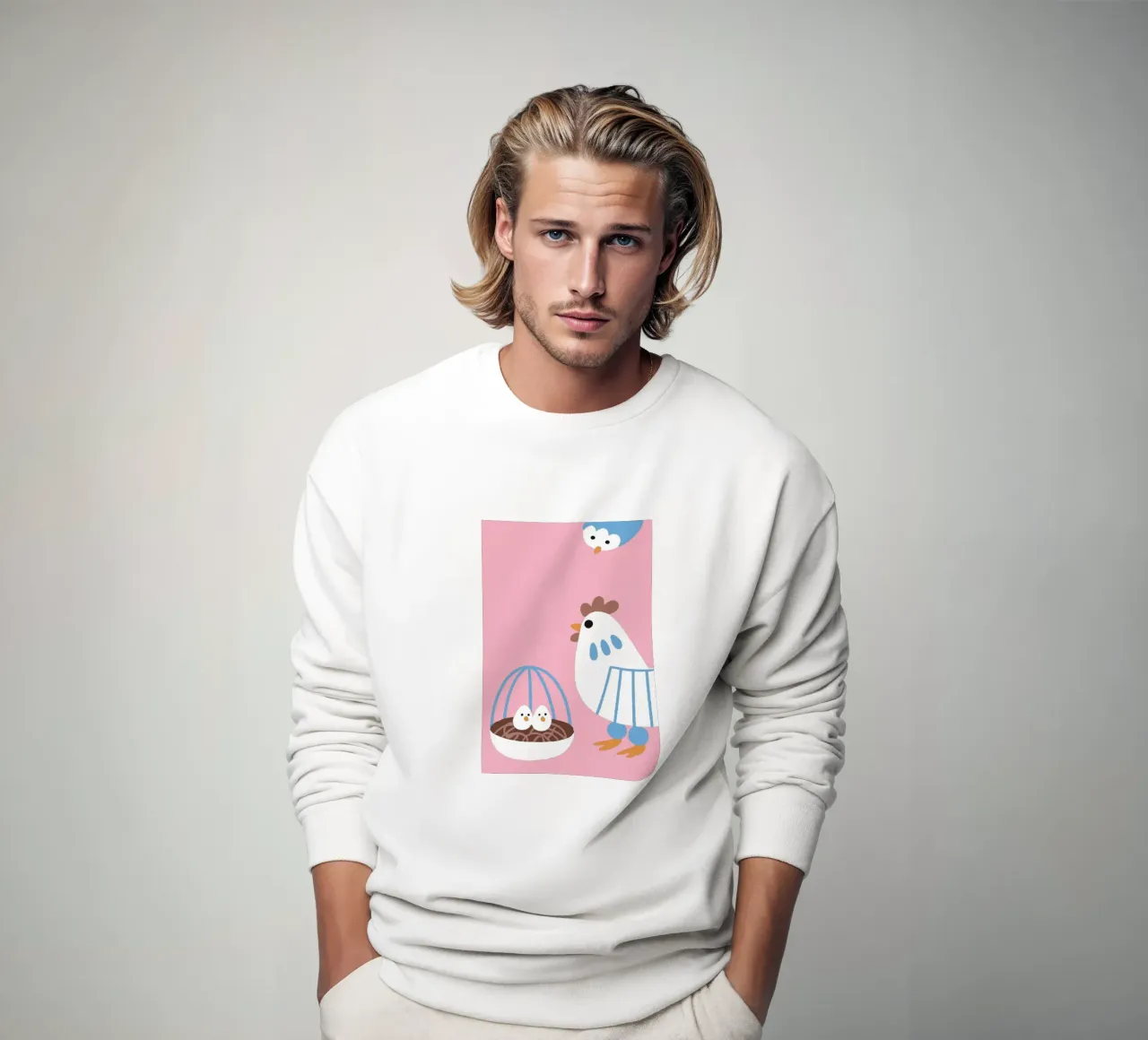 Gallina che depone le uova felpa da TRENDY POSTER SHOP