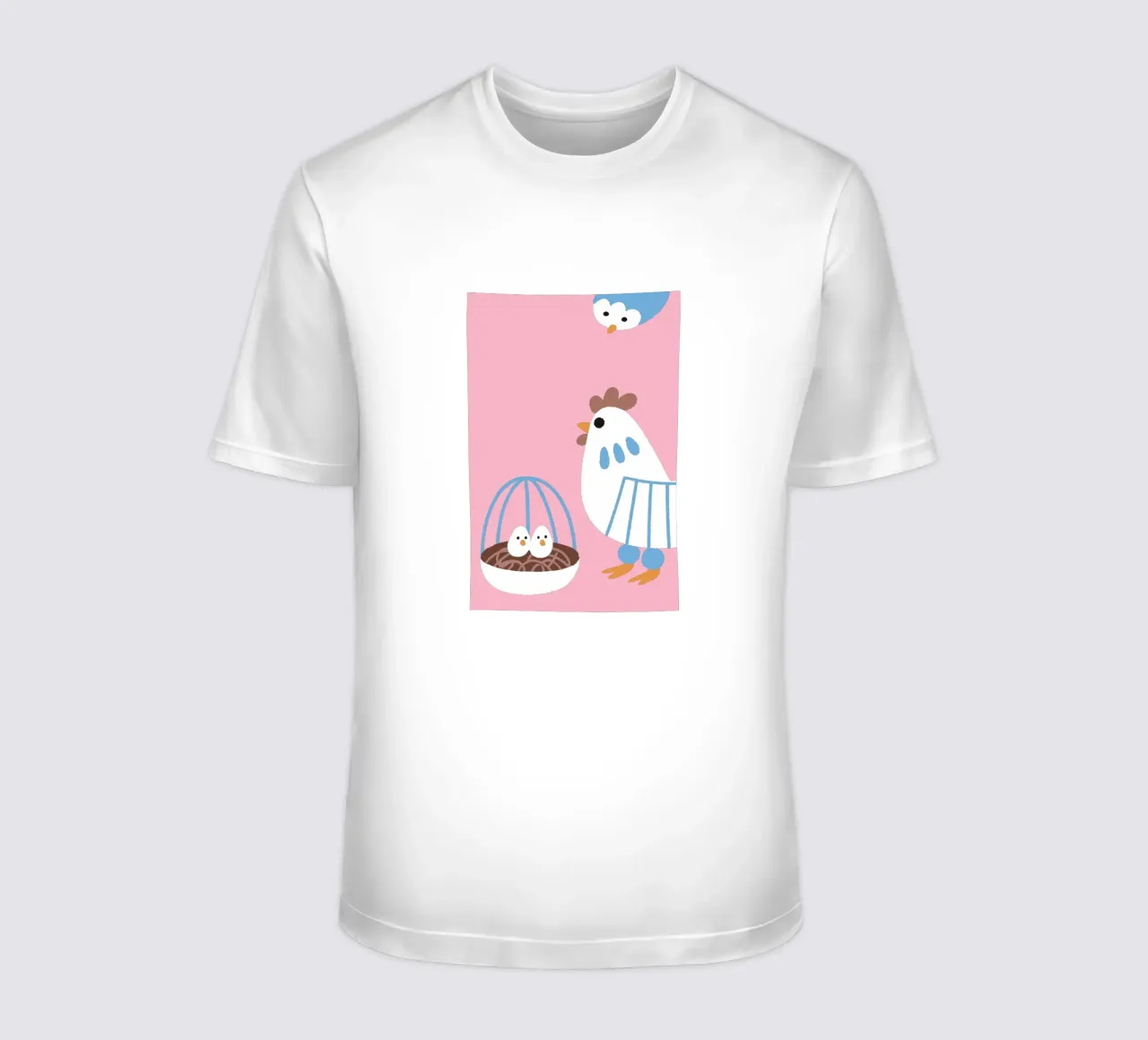 Chicken Laying Eggs t-shirt by TRENDY POSTER SHOP