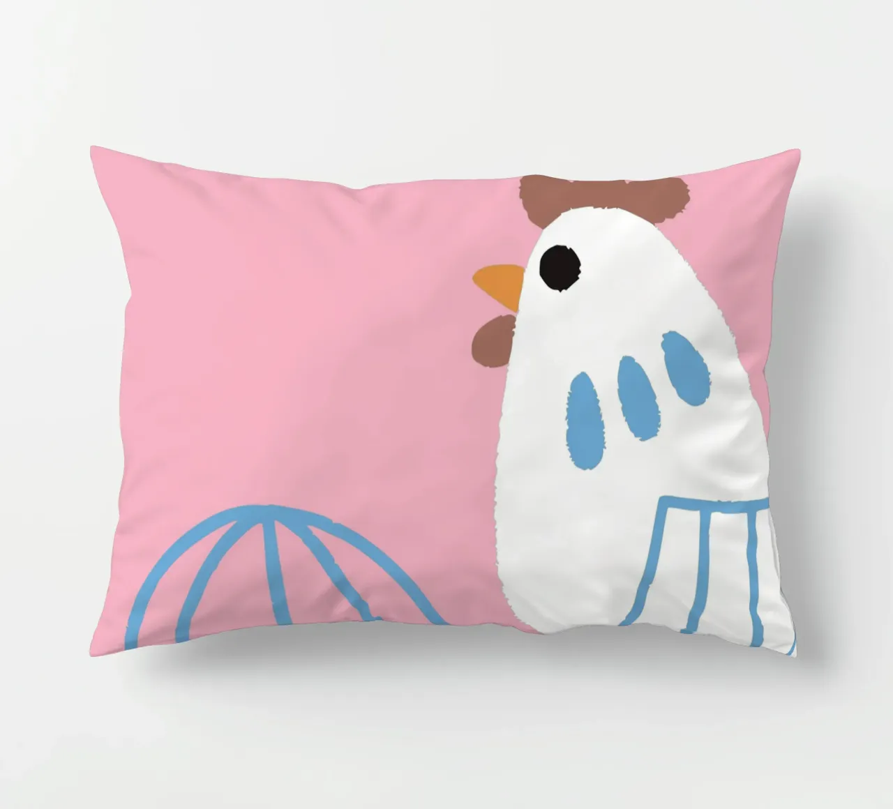 Chicken Laying Eggs decorative cushion by TRENDY POSTER SHOP