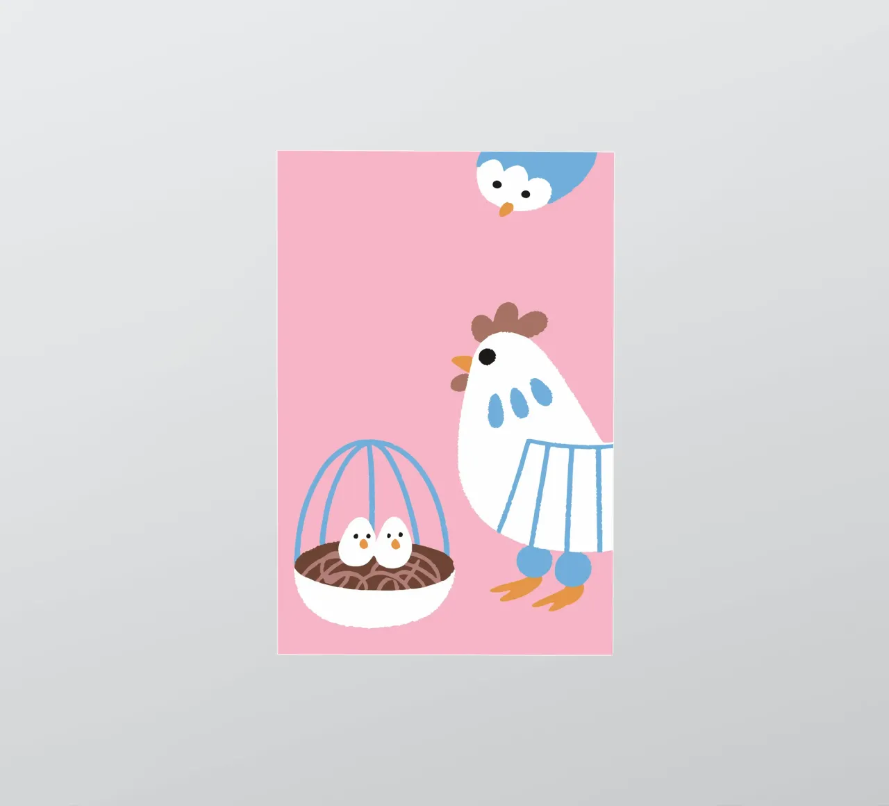 Chicken Laying Eggs sticker by TRENDY POSTER SHOP