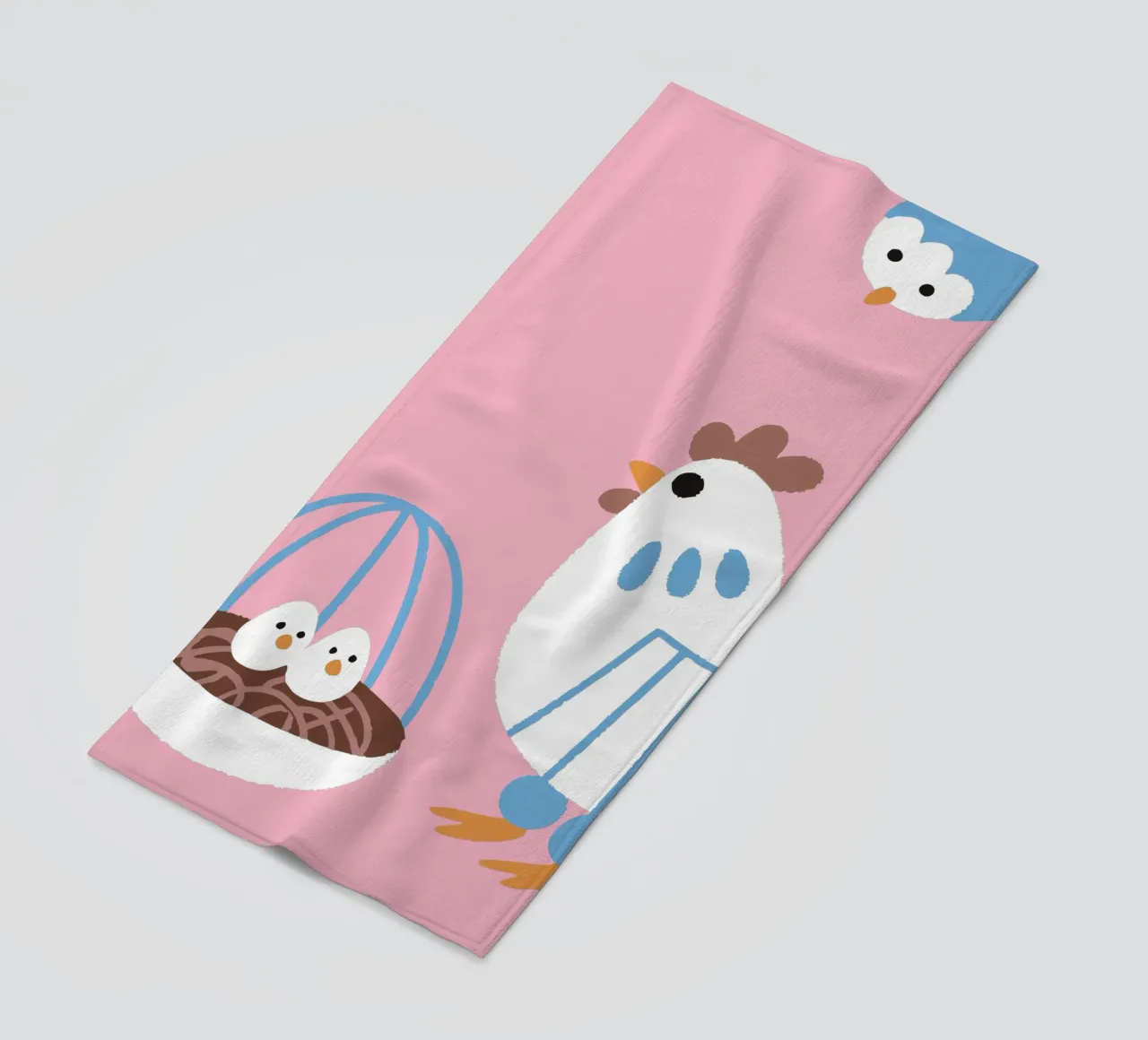 Chicken Laying Eggs beach towel by TRENDY POSTER SHOP
