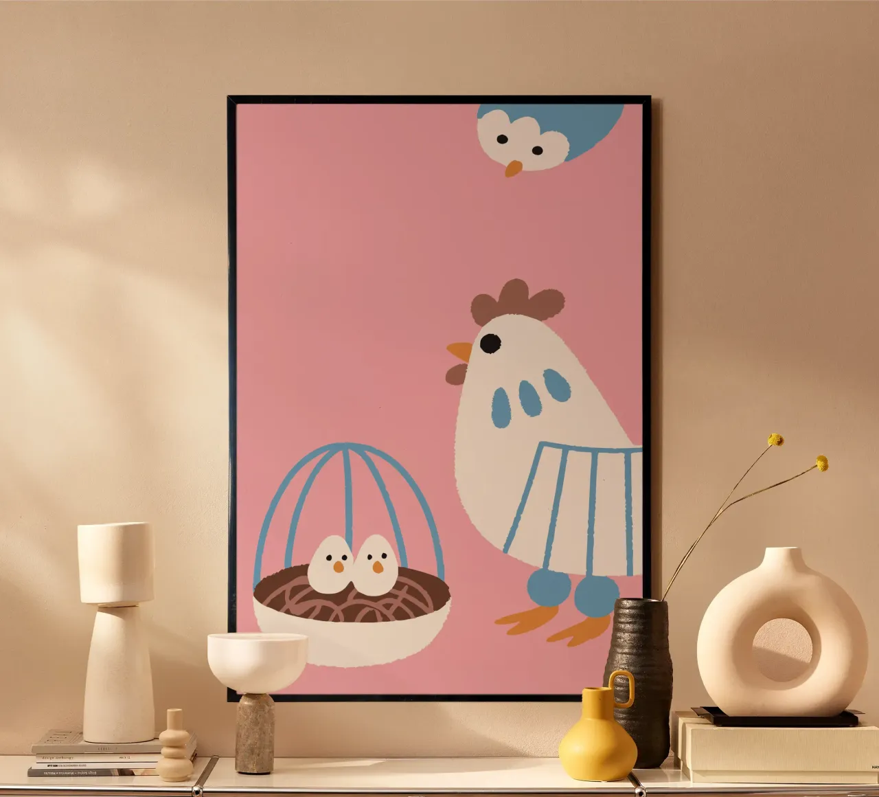 Huhn Legen von Eiern Poster von TRENDY POSTER SHOP
