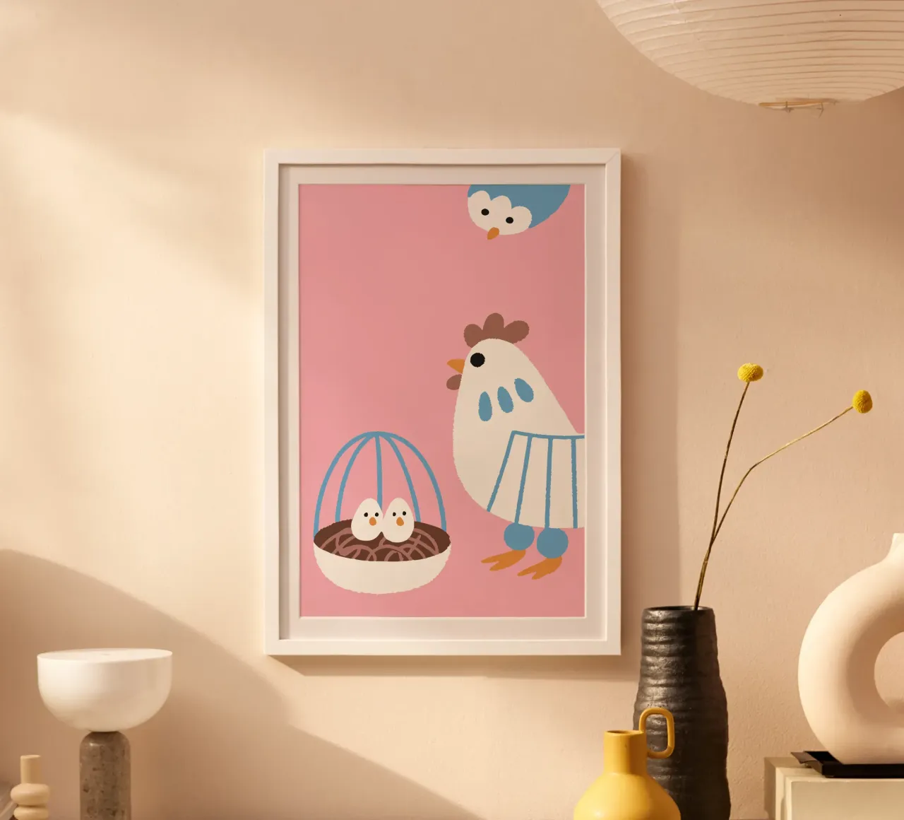 Huhn Legen von Eiern Poster von TRENDY POSTER SHOP