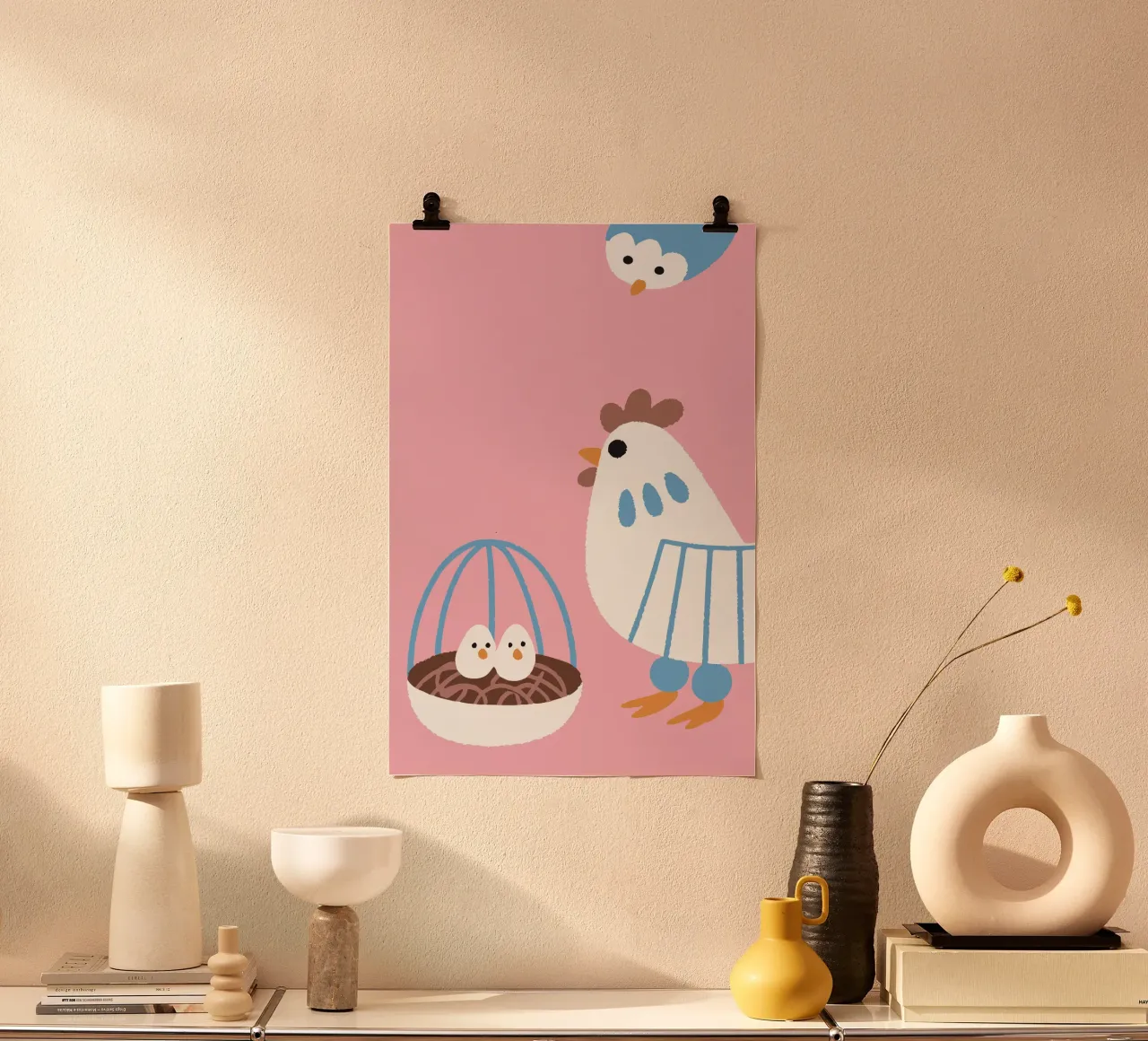 Huhn Legen von Eiern Poster von TRENDY POSTER SHOP