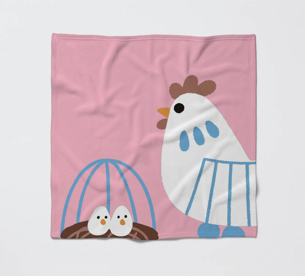 Huhn Legen von Eiern Fleecedecke von TRENDY POSTER SHOP