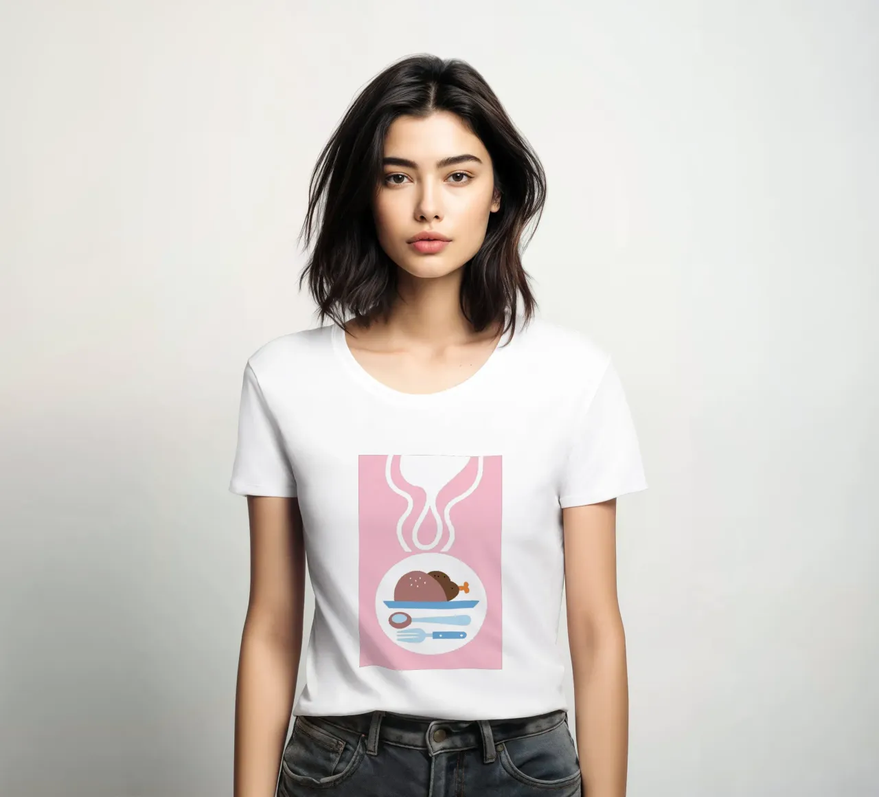 Roast Chicken women's fitted t-shirt by TRENDY POSTER SHOP