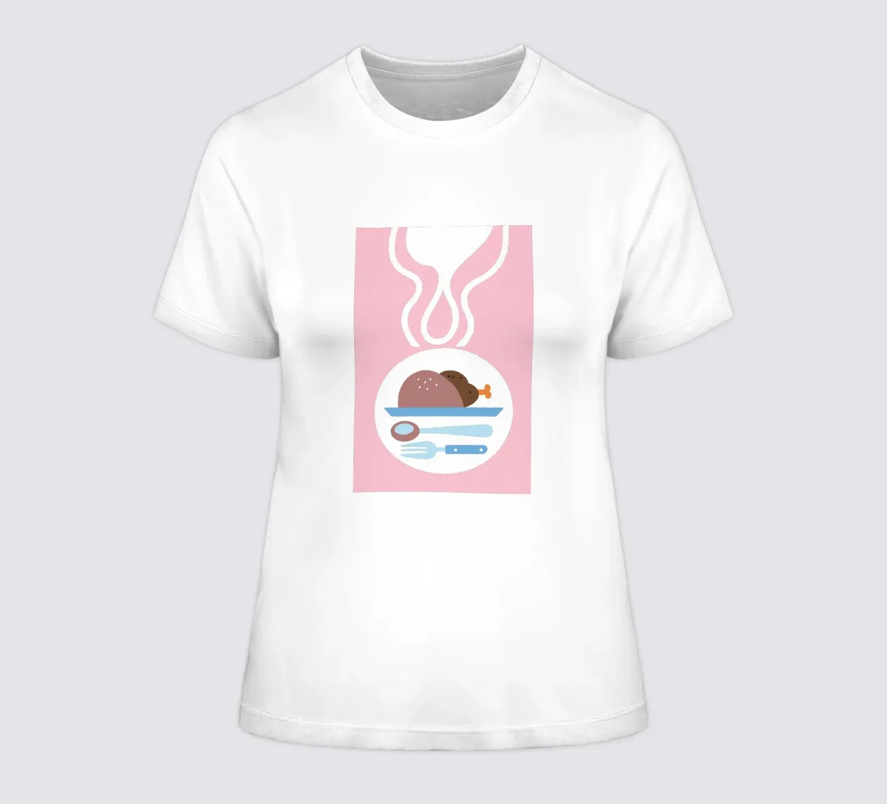 Roast Chicken women's fitted t-shirt by TRENDY POSTER SHOP