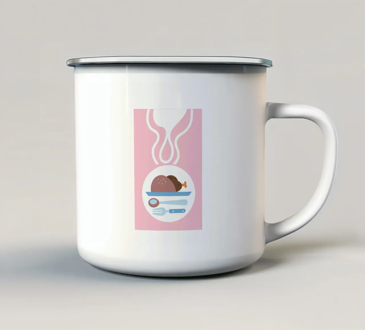 Pollo arrosto tazza in smalto da TRENDY POSTER SHOP