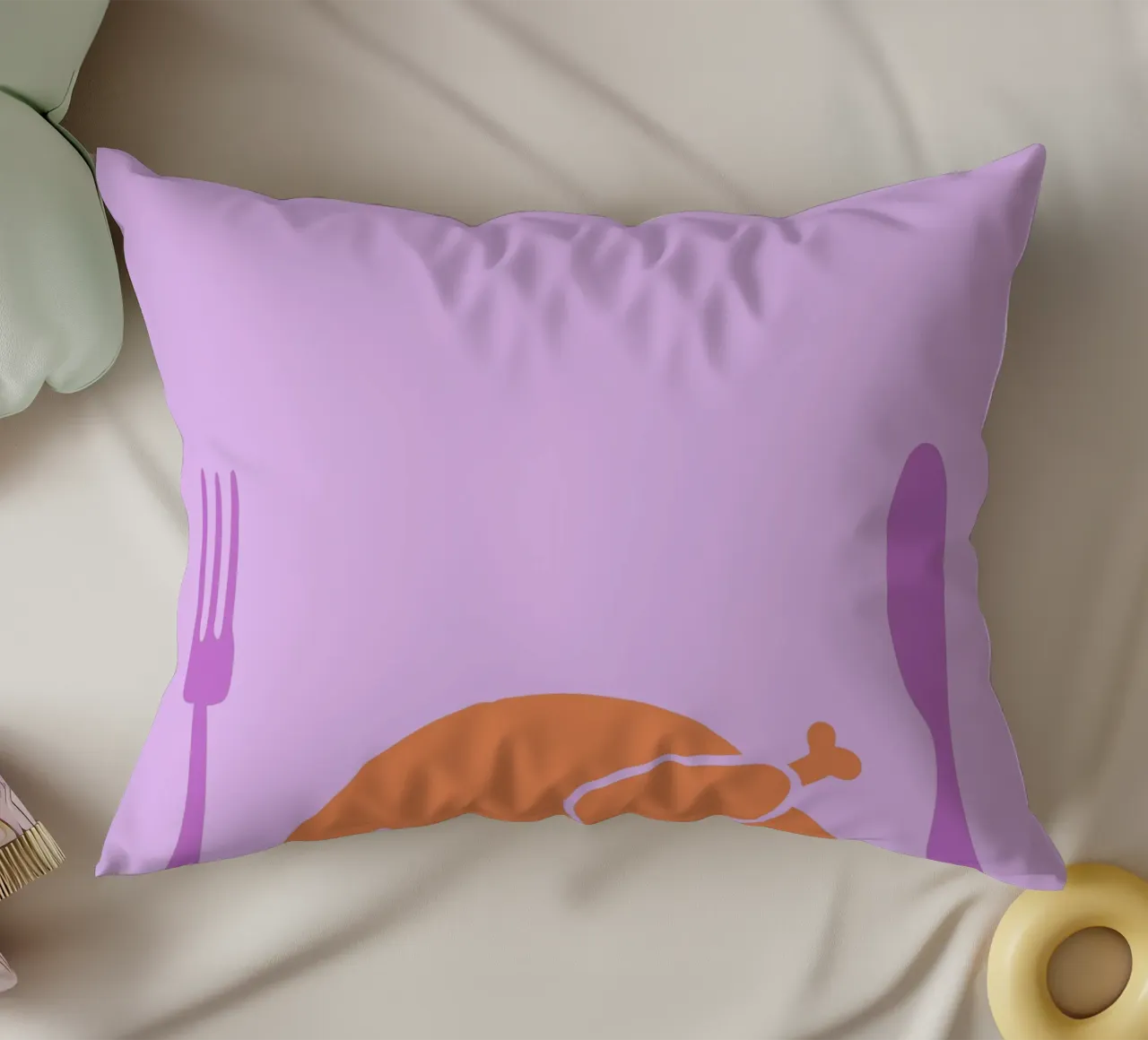Pollo arrosto cuscino da TRENDY POSTER SHOP