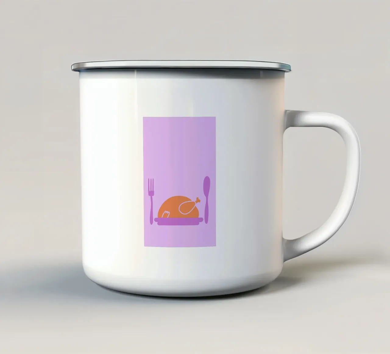 Pollo arrosto tazza in smalto da TRENDY POSTER SHOP