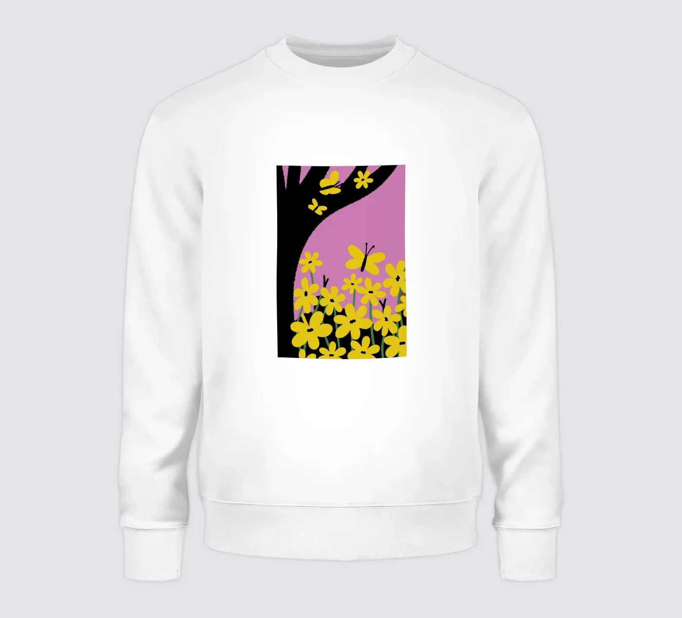 Butterfly and Flower Sweatshirt von TRENDY POSTER SHOP
