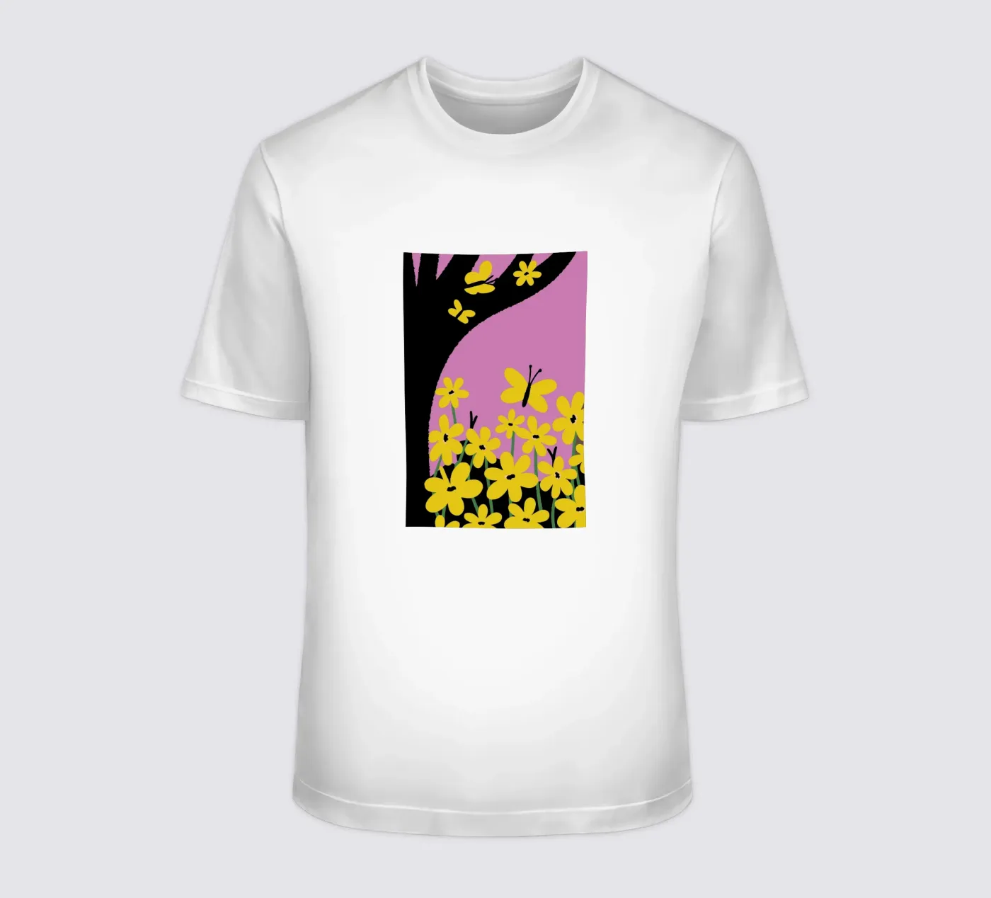 Farfalla e fiore t-shirt da TRENDY POSTER SHOP