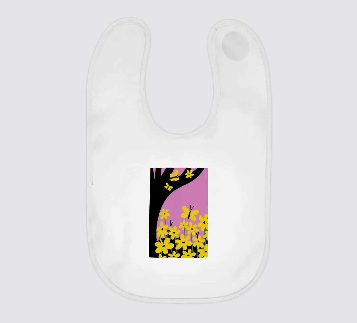 Butterfly and Flower baby slabbetje van TRENDY POSTER SHOP